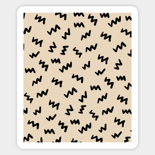 Black Abstract Mudcloth Lines Pattern Sticker
